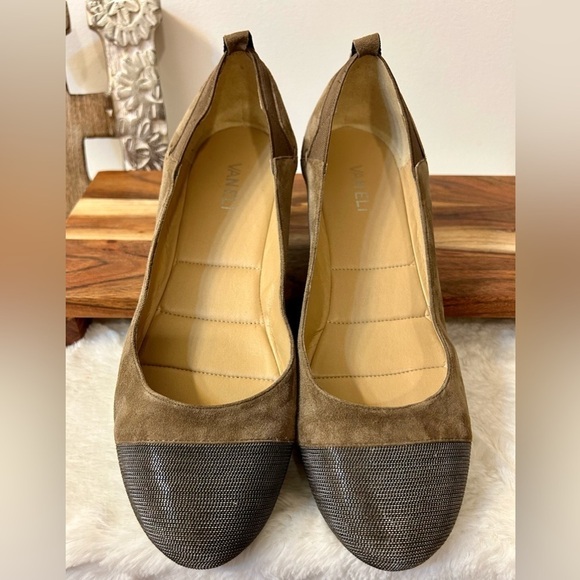 Vaneli Ardelia Suede Metallic Wedge Size 10 - Picture 8 of 14